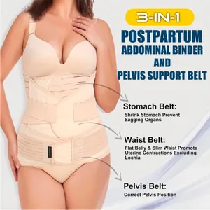 3 in 1 Pregnancy Belly Support and Postpartum Recovery Belly Wrap - Plus Size thumbnail 2