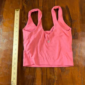 Lululemon Align Tank Top Pink Nulu Cropped Yoga Bra LW1DUDS Size 0 thumbnail 4
