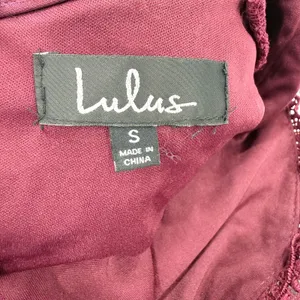 Lulus Angel in Disguise Burgundy Lace Skater Dress Bridesmaid Formal Wedding S thumbnail 4