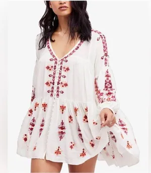 Free People Arianna Tunic in Ivory Size M thumbnail 1