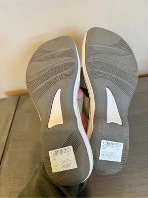 Cloudsteppers by Clark Sandals Adjustable beige brown‎ Slide Women's Sz 6 thumbnail 6