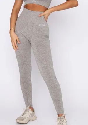 White Fox Active Taupe Marle Seamless High Waisted Leggings thumbnail 1