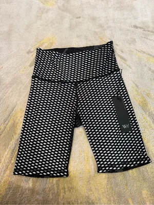 Wear It To Heart Kurt Reversible High Waisted Biker Shorts Black Rhombus M thumbnail 3