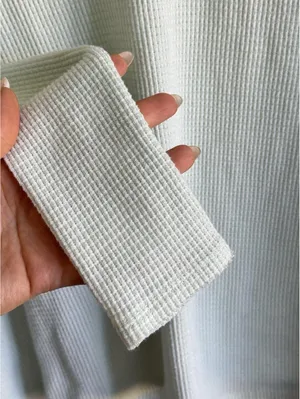 Free People We The Free Mint Green Waffle Knit Thermal Top Size S Long Sleeve thumbnail 2