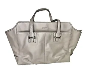 COACH Taylor Alexis Leather Lavendar Carryall Shopper Tote Bag Purse F25205 thumbnail 1
