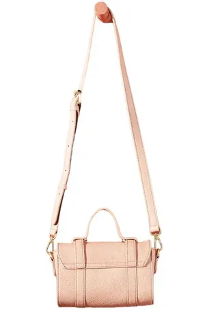 Anthropologie Aidy Pink Faux Leather Barrel Bag thumbnail 2