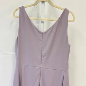 White House Black Market Lavender V-Neck Sheath Dress Size 16 Sleeveless Stretch thumbnail 5