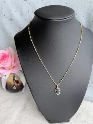 Kendra Scott Piper Gold Pendant Necklace in Blue Lapis thumbnail 2