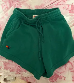 Aviator nation sweat shorts Kelly green thumbnail 1