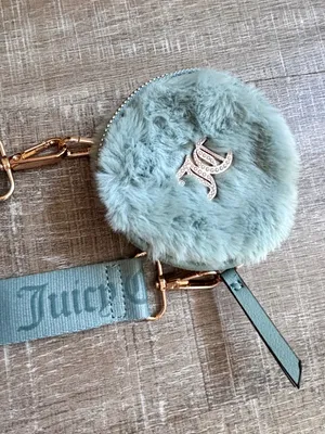 Juicy Couture Fuzzy Mint Green Mini Crossbody Bag Coin Purse Y2K McBling Bratz thumbnail 7