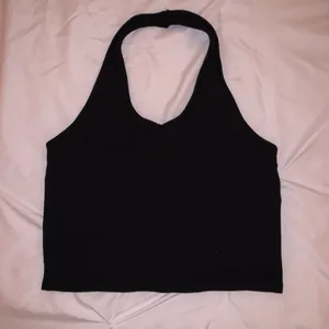 Garage Black Halter Crop Top thumbnail 1