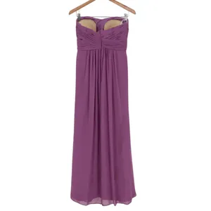 Davids Bridal Strapless Pleated Empire Waist Maxi Dress Purple Size 4 thumbnail 7