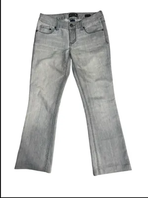 Seven7 Women's Y2K Light Gray Bootcut Flare Jeans thumbnail 1