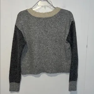 American Eagle Outfitters Gray and Cream Crop Wool Blend Cardigan 072626 thumbnail 3