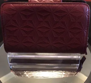 Tahari Burgundy Wallet Identity Protect Zip And Snap Closure thumbnail 1