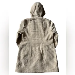 Esprit Women’s Quilted Hooded Coat Beige Long Jacket Size L Warm Outerwear thumbnail 3