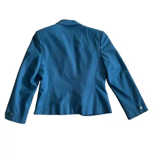 Pendleton Teal 100% Virgin Wool Short Blazer womens Sz‎ 6 1 button closur… thumbnail 7
