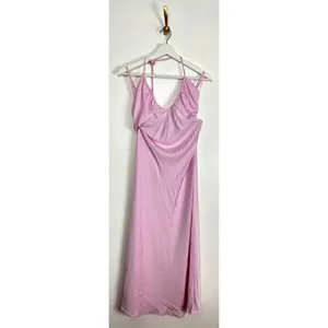ALC Frank Sienna Cut-Out Satin Midi Dress in Light Pink Size US 0 thumbnail 5