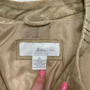Marshall Fields Vintage 90s Womens Sz 6 M Suede Over Coat‎ Jacket Blazer thumbnail 5