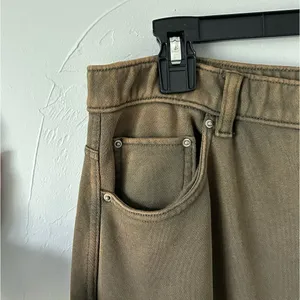 Gap Heavyweight French Terry Barrel Leg Sweatpants Moss Green Wash Large Tall thumbnail 7