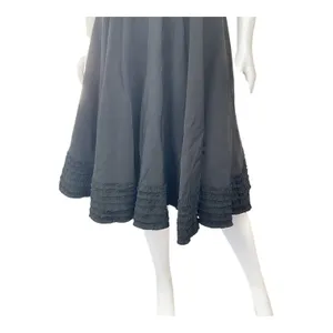 Candice Gwinn New Orleans Black Dress Ruffle Trim Fit‎ & Flare Midi Party Sz 8 thumbnail 6