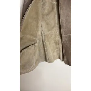Guess Shearling Jacket Womens Medium Tan‎ Faux Fur Lined Suede leather coat y2k thumbnail 10