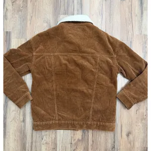 PacSun Brown Corduroy Sherpa Jacket XS Unisex Button‎ Front Cozy thumbnail 3
