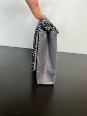 Y2K Beaded Clutch Handbag Gray Purple Evening Formalwear Purse La Regale Classic thumbnail 4