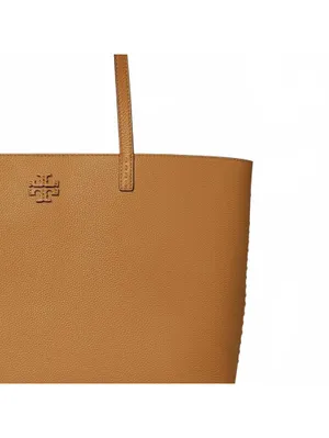 Tory Burch McGraw Leather Tote in Tiramisu Brown NWT thumbnail 9