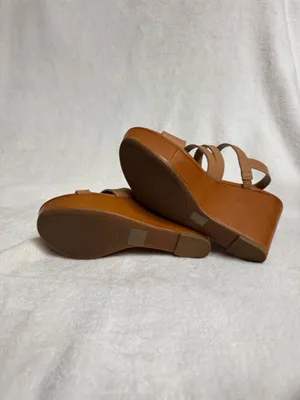Lucky Brand Women's Marinaa Wedge Sandals tan Leather - Size 8 thumbnail 6