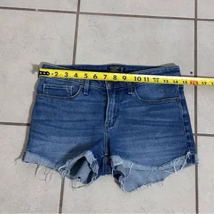 Abercrombie & Fitch Women Denim‎ Blue Cut Off Harper Low Rise Shorts size 2/26 thumbnail 7