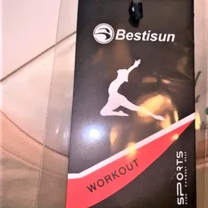 NWT Bestisun Cropped Workout Top Womens Medium Peach Beige Long Sleeve Crew‎ thumbnail 7