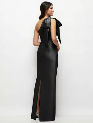 Alfred Sung One-Shoulder Black Dress thumbnail 2