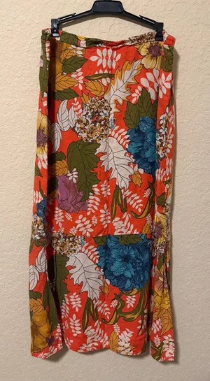 FARM Rio Floral Multicolor Maxi Skirt — Orange, Pink, Yellow, Green thumbnail 1