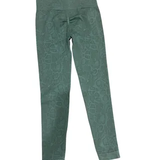 Gymshark Seamless Scrunch Leggings – Green Snake Jacquard – Size M thumbnail 2