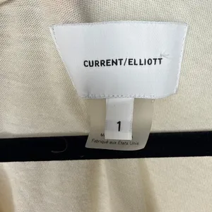 Current/Elliott‎ Cream Ruffle V-Neck Short Sleeve Cream Top Size 1 Small T-Shirt thumbnail 4