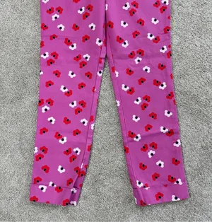 Boden Women’s Sorrento Kensington Floral Pants Trousers Mid Rise Stretch Pink 6R thumbnail 6
