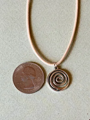 Handmade spiral swirl uzumaki funky boho grunge style necklace🌀 thumbnail 5
