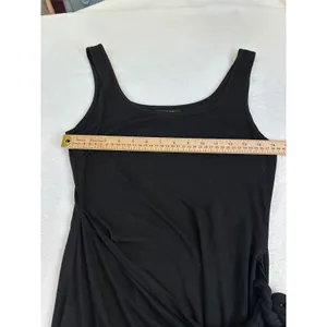 LBD ChicMe Black Sleeveless Wrap Front Side Tie Midi Dress Medium T1ODF2276 thumbnail 4