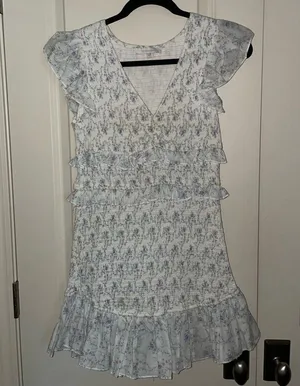 Olivaceous Textured Floral Dress thumbnail 2