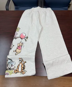 NWT Disney Winnie The Pooh Wide Leg Beige Sweatpants Size Medium thumbnail 1