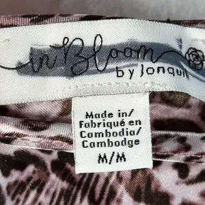 Jonquil In Bloom Leopard Print Lace Trim Slip‎ Dress Cami Nightie M M thumbnail 3