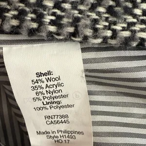 J Crew‎ Tweed Topcoat Coat Womens Size 2 Grey Black H1493 thumbnail 9