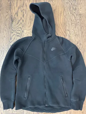 Nike women’s Black Hooded Full-Zip Performance Jacket thumbnail 1