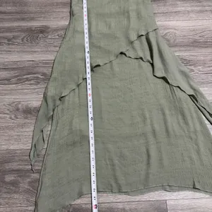 Exist Womens Maxi Dress S Sage Green‎ Textured Layered Asymmetrical Cottagecore thumbnail 13