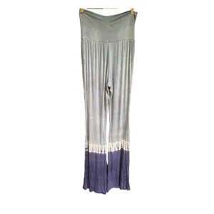 Anthropologie Nu Label blue white tie dye palazzo long Pants Size M Coachella Boho thumbnail 3
