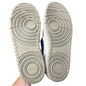 Nike Court Borough Low 2 Women's 7.5 Big Kids 6Y White Gray Blue BQ5448-117 thumbnail 6