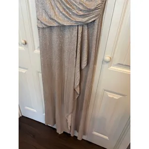 Oleg Cassini Gold Metallic Formal‎ Maxi Dress Size 14 thumbnail 4