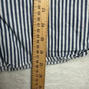Old Navy M Oversized Striped Boyfriend Shirt Cotton Long Sleeve Button Down Top thumbnail 11