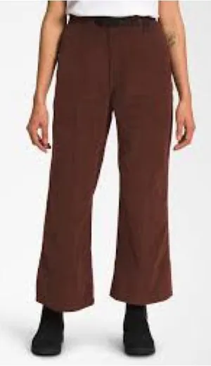 The North Face Corduroy Pants Womens Small Brown Belted Wide Leg thumbnail 1